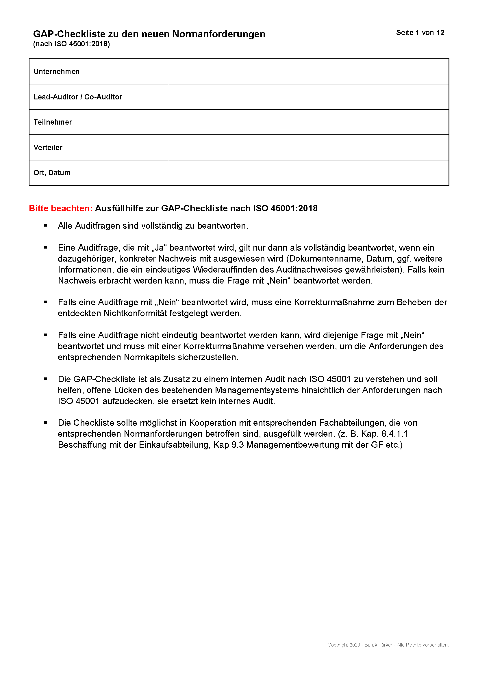 DVD Umstellung auf DIN EN ISO 45001:2018